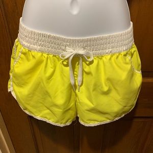 OP Board Shorts Juniors size Large (11-13) Neon Yellow/White